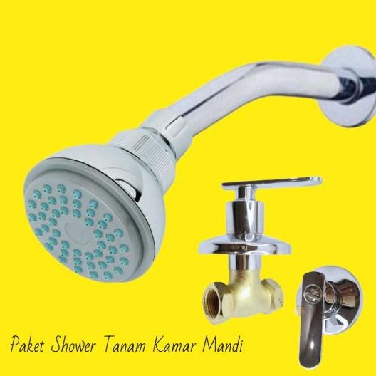Terlaris Shower Kamar Mandi + Stop Kran Tanam Kuningan / Shower Mandi / Shower Tanam