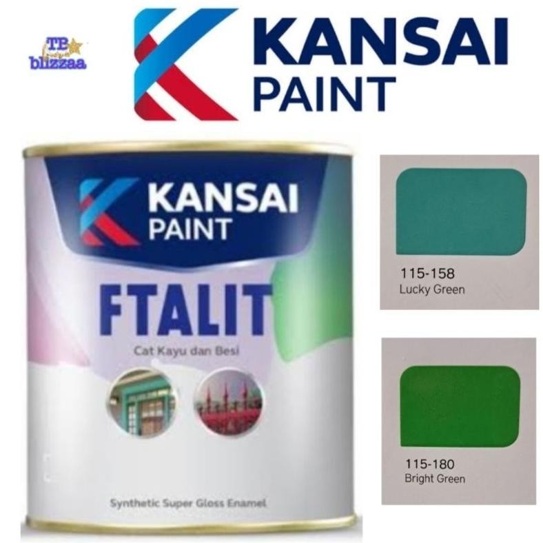 DV64 }} Ftalit 180 Ftalit Bright Green 180 Ftalit 158 Ftalit Green 158 Cat Kayu Besi Hijau Kansai 1k