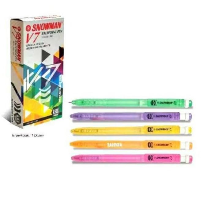 

Snowman Ballpoint Pen V-7 0.7Mm - Pulpen Cetek