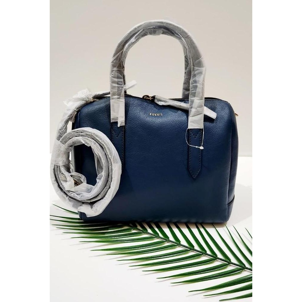 Tas Branded Fs Sydney Satchel Dark Denim Blue Midnight Navy Brown