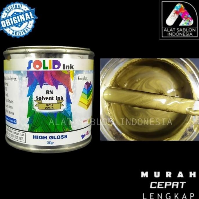 Tinta Sablon Pvc Solid Ink Rich Gold 200Gr