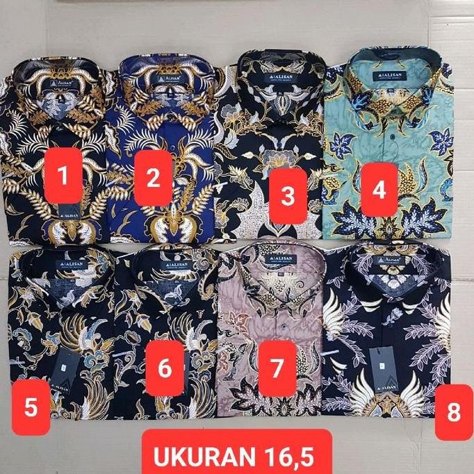 KEMEJA BATIK ALISAN LENGAN PENDEK ORINAL REGULER FIT UK 16,5