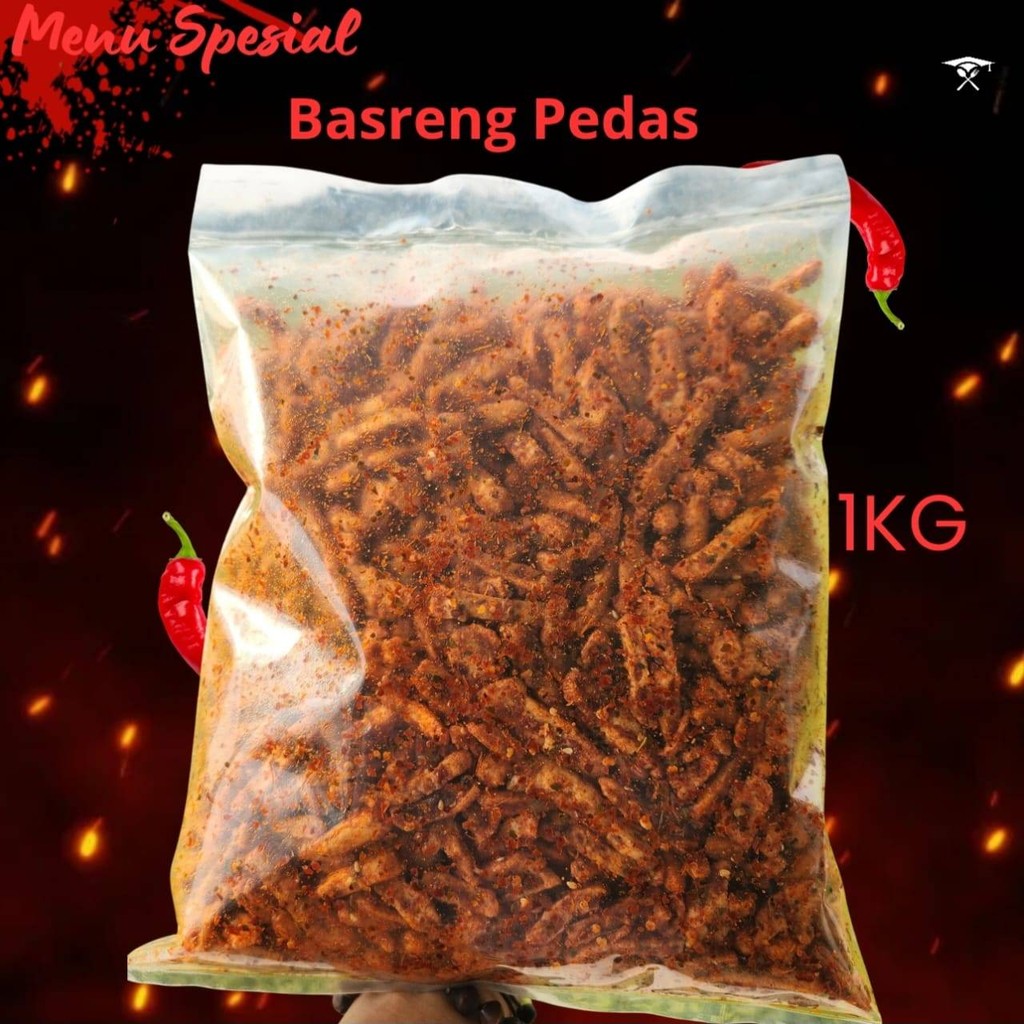 

Basreng Original Pedas Daun Jeruk Viral 1KG Cemilan Sultan Cianjur Super Melimpah Bumbu Racikan Ful