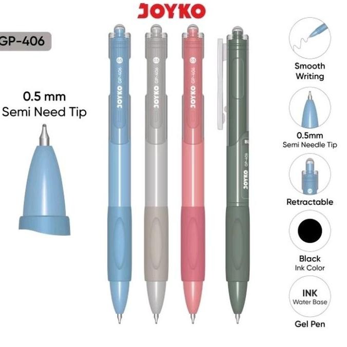 

Gel Pen / Pulpen Gel Joyko Gp-406 (12Pcs)