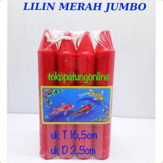 Lilin Merah Jumbo Isi 8