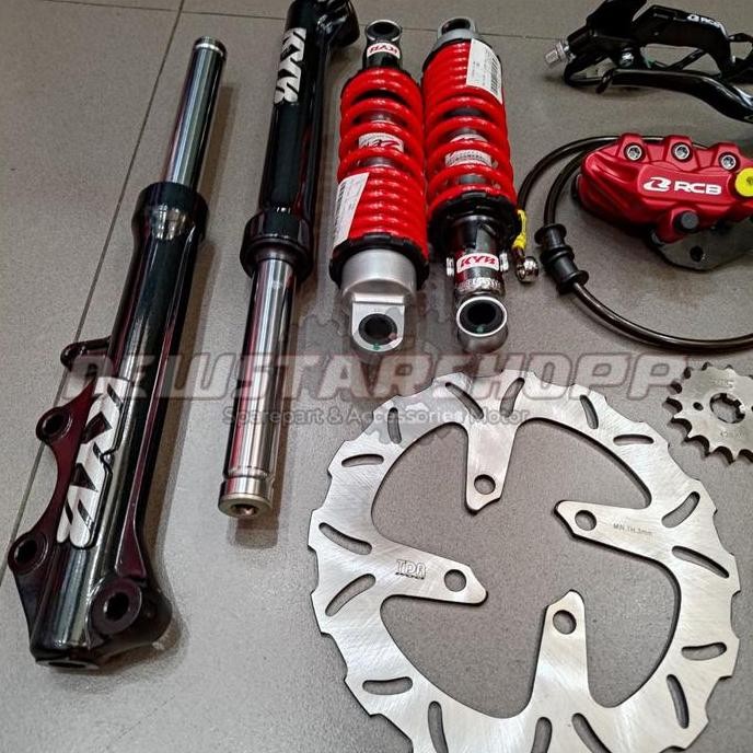 Paketan Master Rem Rcb E3 14Mm Kotak Kanan Kiri + Kaliper 2 Piston S + Selang Rem Tdr Carbon + Disc 