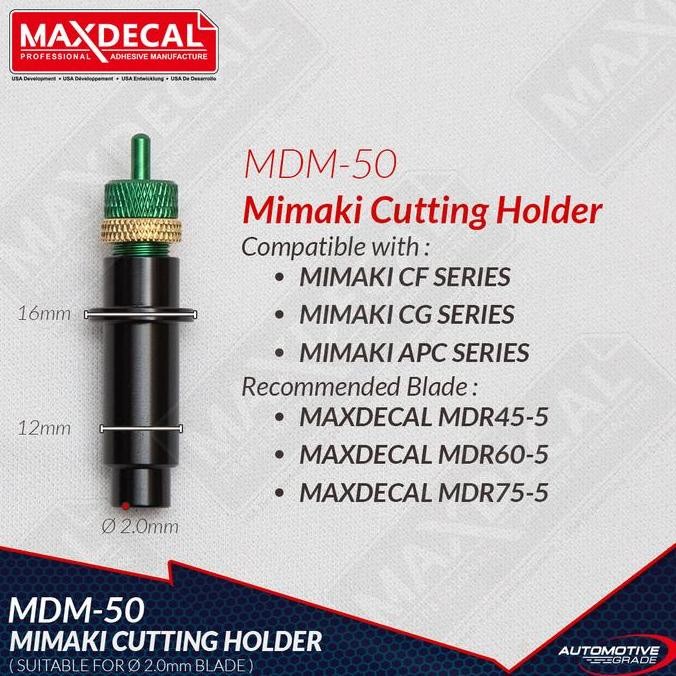 Promo Mdm-50 Maxdecal Blade Holder Mesin Mimaki Cutting Plotter Isi Mata Pisau Roland Jinka 2 Mm