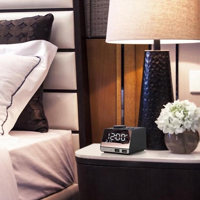 

Jam Meja LED Bluetooth Speaker Multifungsi dengan Alarm, Radio FM, USB Charging & Slot Kartu Inlife K11 (Hitam) JS