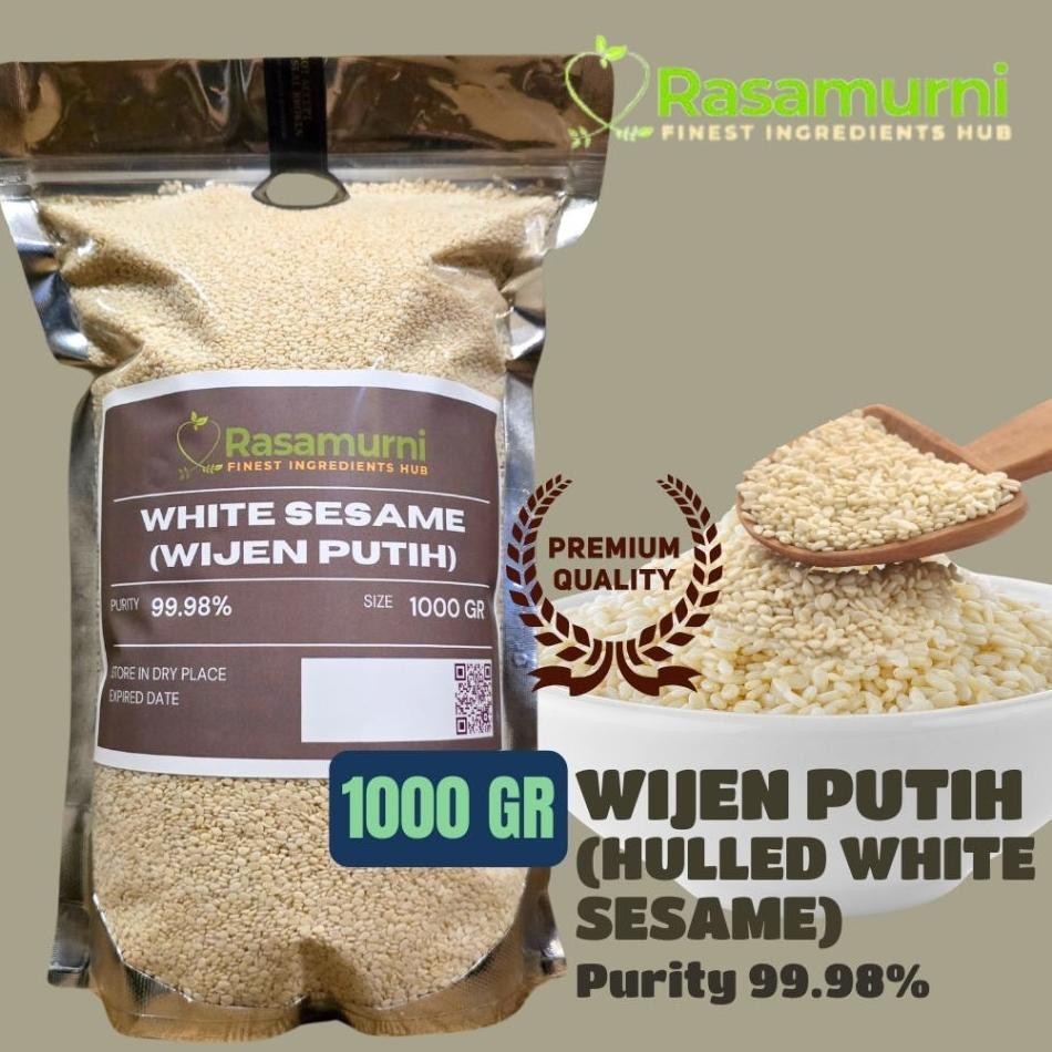 

Wijen Putih Hulled White Sesame 1 Kg