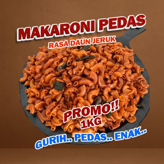 

Makaroni Cikruh Original PEDAS Daun Jeruk Viral 1KG Cemilan Sultan Cianjur Dijamin Nagih Enak Lezat