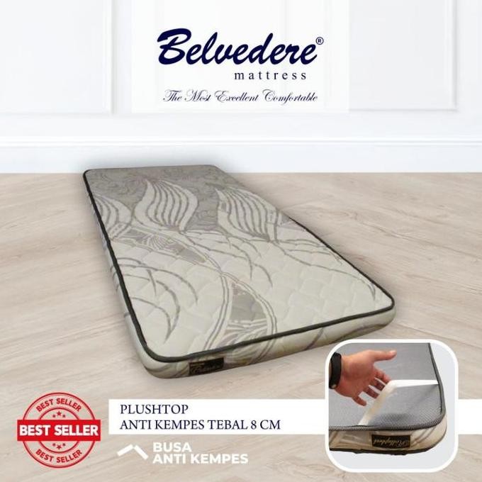 Belvedere Matras Topper Rebonded / Plustop / Lapisan Kasur - Busa Anti Kempes Tebal 8Cm+Orthopedic |