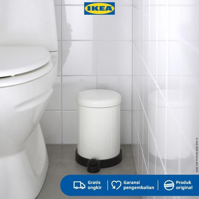 Ikea Toftan Tempat Sampah Minimalis Putih 4L Plastik