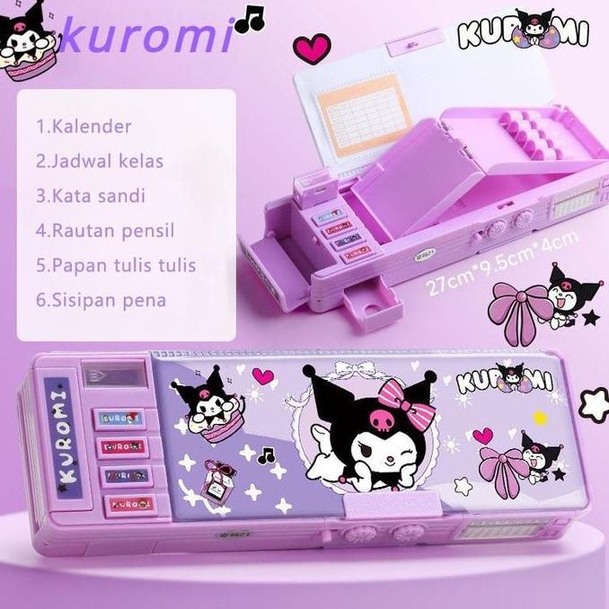 

Tempat pensil multifungsi dengan rautan pensil lucu - Tempat pensil siswa sekolah dasar/tempat pensil/tempat pensil kecantikan hitam Hm