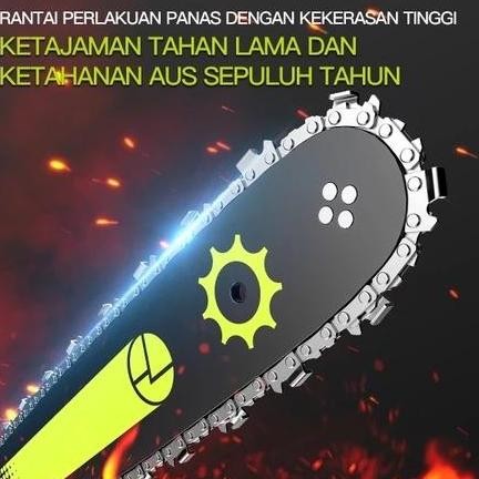Promo ZPER Cordless Chainsaw Gergaji Mesin Lithium Gergaji Rantai Elektrik Portable Genggam Lithium 