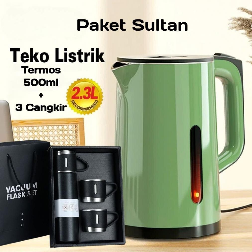 teko listrik pemanas air ceret air panas otomatis mati sendiri kettle listrik