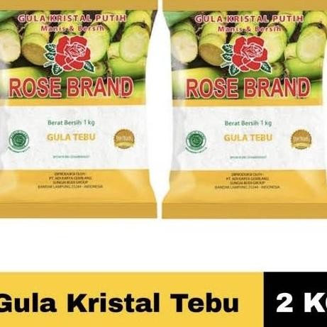 

Baru Gula Pasir Tebu Kristal Rose Brand 2 Kg - Paket 2 Pcs