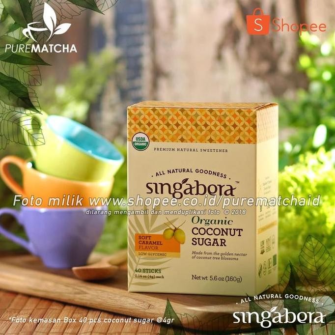 

Baru Singabera Organic Coconut Sugar Box 40 Sachet Gula Kelapa Organik Premium