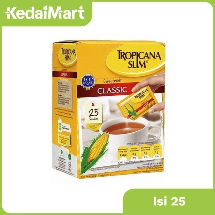 

Baru Tropicana Slim Classic 25x2.5g Pemanis Rendah Kalori Diet Diabetes