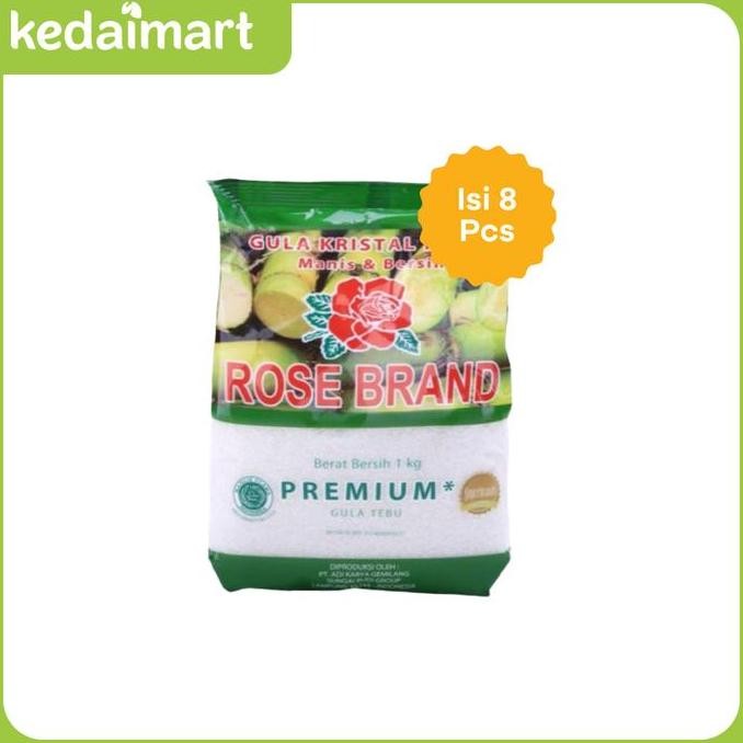 

Baru Gula Pasir Rosebrand 1kg x 8 Pcs Paket Gula Premium Ekonomis