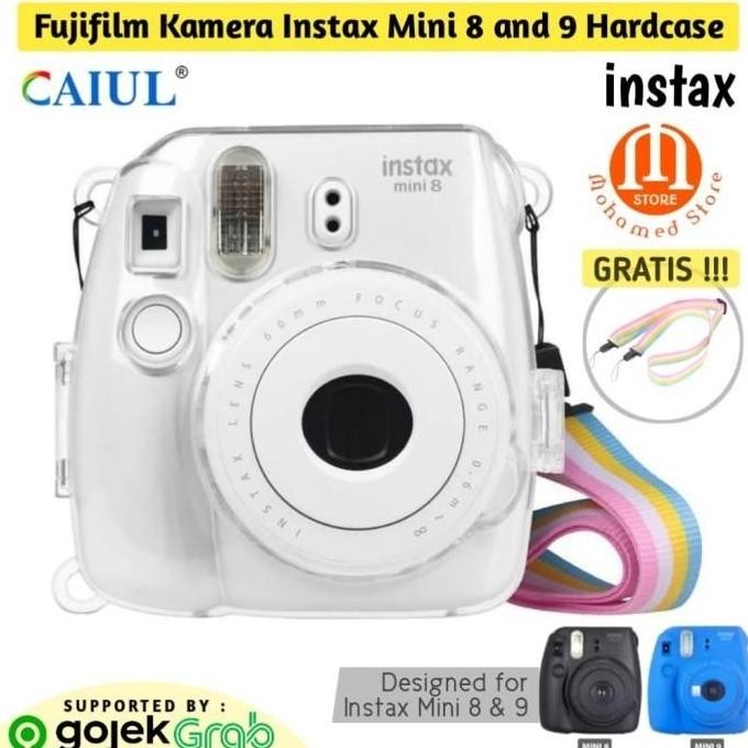 TERBARU HARDCASE TRANSPARAN FUJIFILM INSTAX MINI 9 & 8 PELINDUNG KAMERA POLAROID