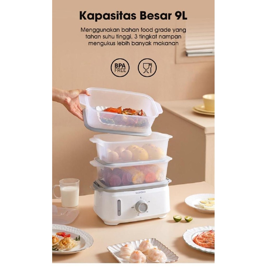 Philips Food Steamer Hd9104 Samono Food Steamer Sw-Fs09 Garansi Resmi