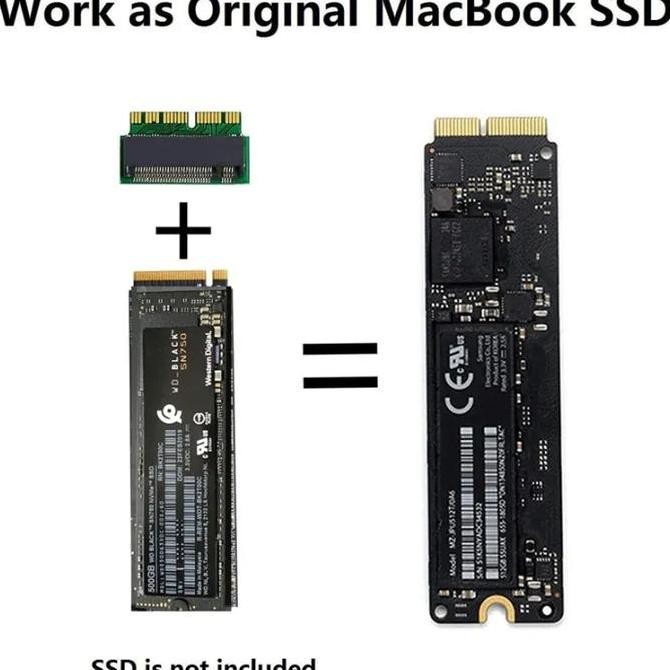 Sale Adapter Ssd Macbook Air/Pro 2013-2017 - Converter Nvme Ke Apple Ssd Slot