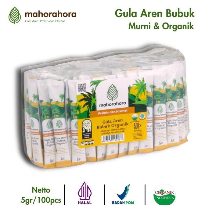 

Baru Gula Aren Bubuk Mahorahora Sachet Non Box Isi 100pcs