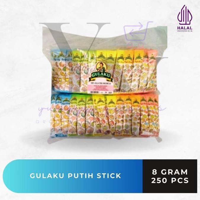 

Baru Gulaku Stick Pack Refill 250 Sachet x 8gr Gula Tebu Murni