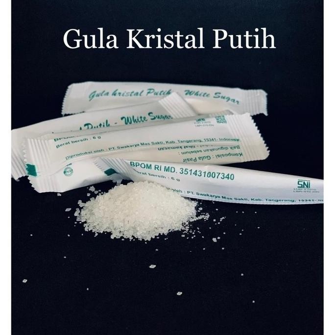 

Baru Gula Pasir Putih Sachet Stick Higienis 125pcs - Gula Tebu