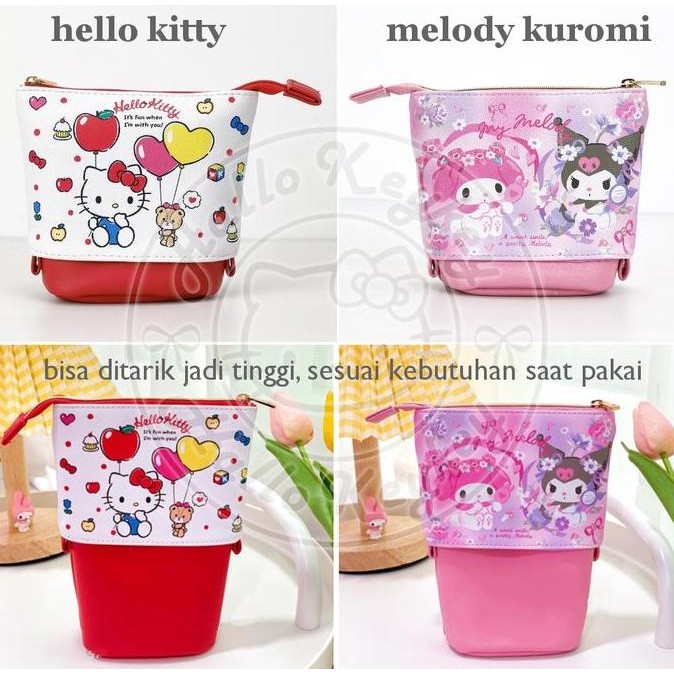 

Dompet Alat Make Up Kosmetik Tempat Pencil Tarik Hello Kitty Melody