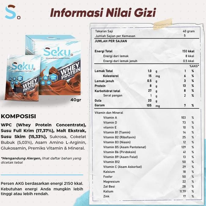 

Sale 1 Box Seku Susu Bubuk Whey Protein Remaja 12-17 Tahun Rasa Cokelat (Isi 5 Sachet @40Gr)