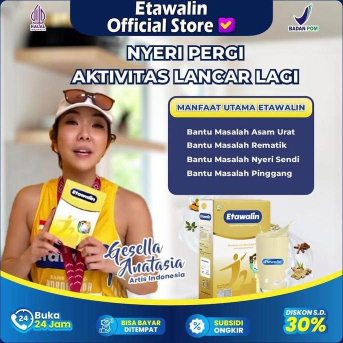 

Promo Etawalin - Susu Terapi No.1 Di Indonesia 100% Original Ii Etawalin Adalah Minuman Susu Yang Terbuat Dari Susu Kambing Etawa Asli Yang Dipadukan Dengan 5 Bahan Alami Lain Yang Diformulasikan Untuk Bantu Mengurangi Permasalahan Nyeri Sendi