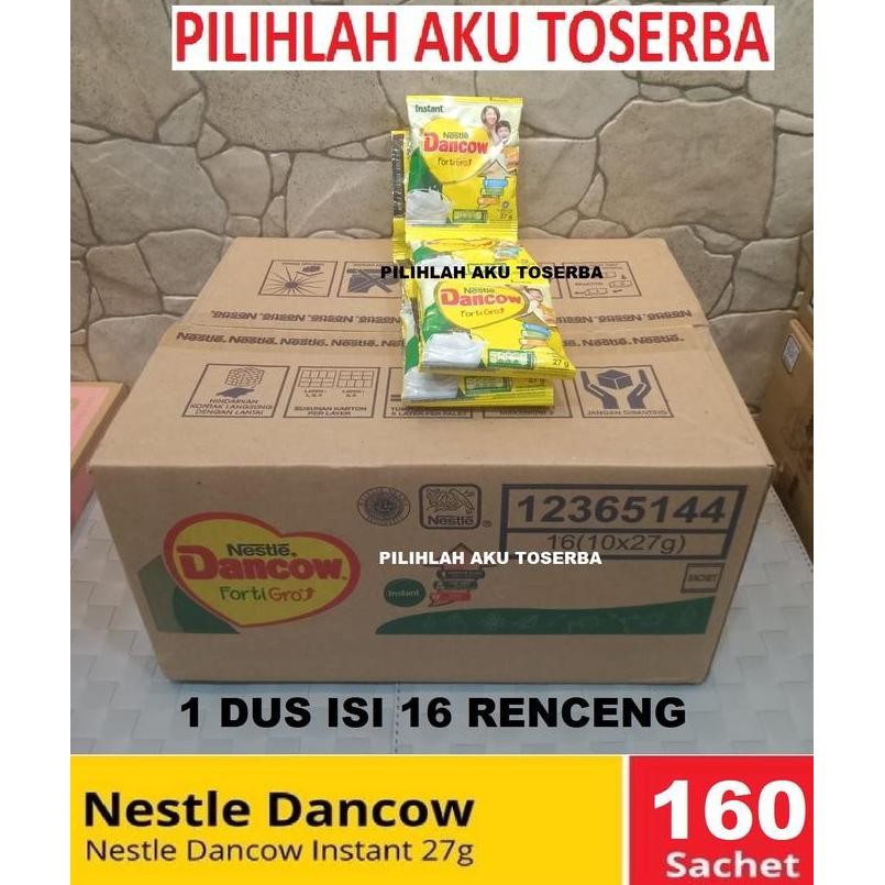 Grosir Susu Dancow Sachet Fortigro Putih 27 Gram - ( 1 Dus Isi 16 Renceng )