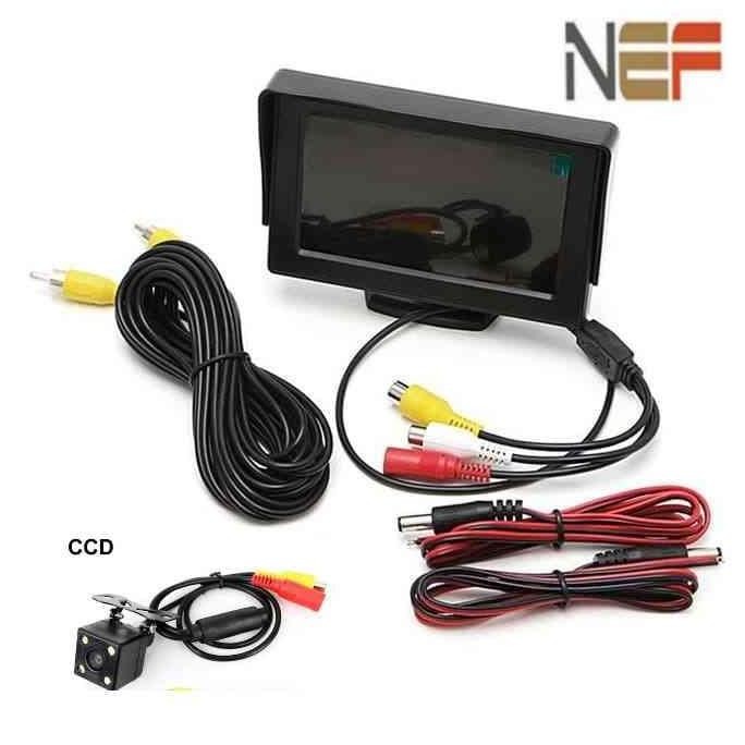 Promo Monitor parkir mundur fullset kamera IR dan kabel model RCA COD