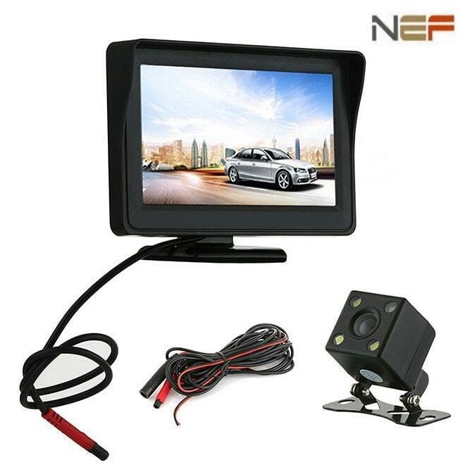 Promo CCTV Monitor parkir mundur fullset kamera IR dan kabel COD