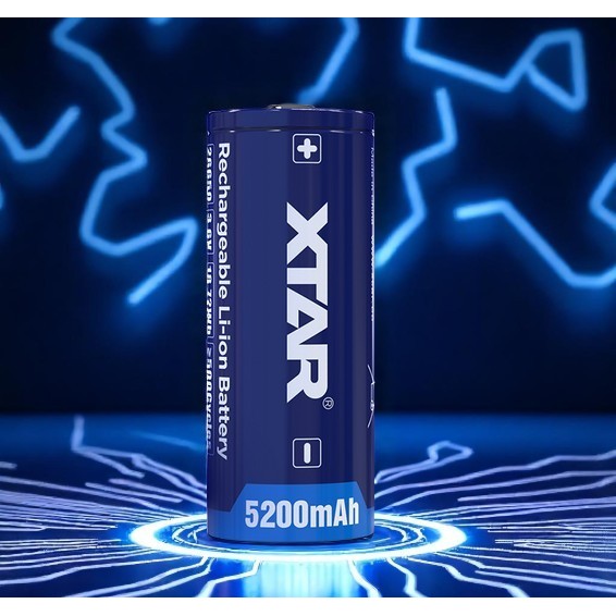 Xtar 26650 Baterai Li-ion 5200mAh 3.6V Flat Top Battery