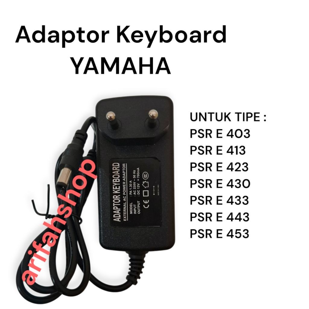 Adaptor Keyboard YAMAHA PSR E 403 PSR E 413 PSR E 423 PSR E 430 PSR E 433 PSR E 443 PSR E 453