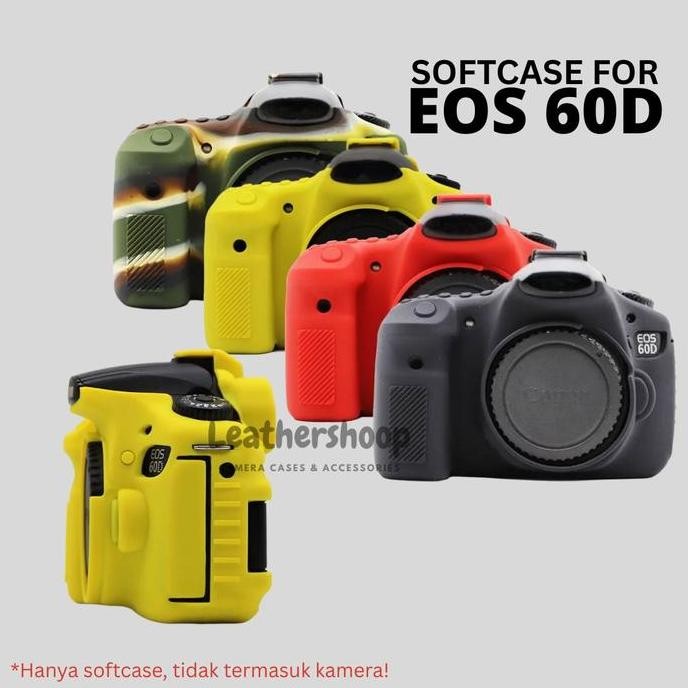 TERBARU SOFTCASE RUBBER CANON EOS 60D COVER SILICONE SARUNG KAMERA DSLR