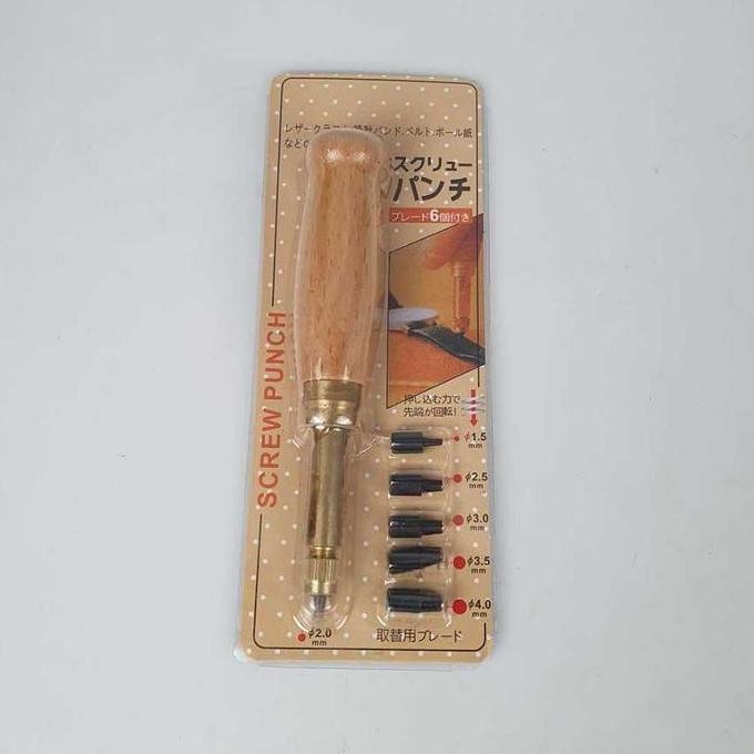 

Alat Pembolong Tali Pinggang Hole Punch 6 Tip 1.5-4Mm