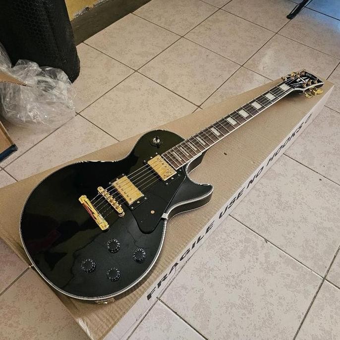 TERBARU GITAR GIBSON LES PAUL BLACK BEAUTY CUSTOM HQ TERBARU