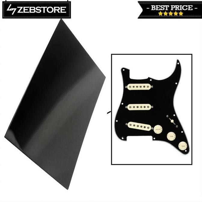 TERBARU MATERIAL PICKGUARD BLACK 3PLY PELINDUNG BODY GITAR ELEKTRIK