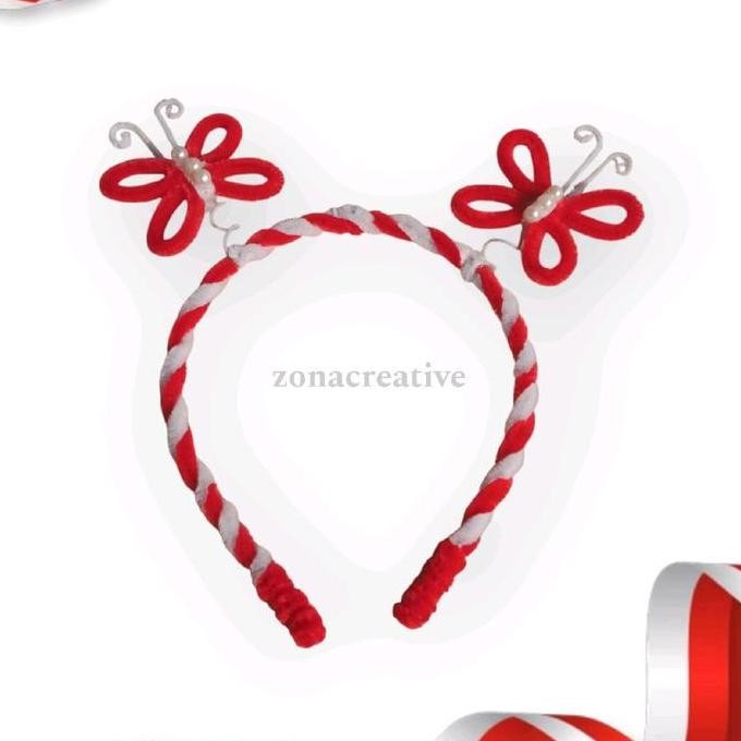 (Allthebest) Bando merah putih / bando 17 agustusan / aksesoris 17 agustusan Headbands