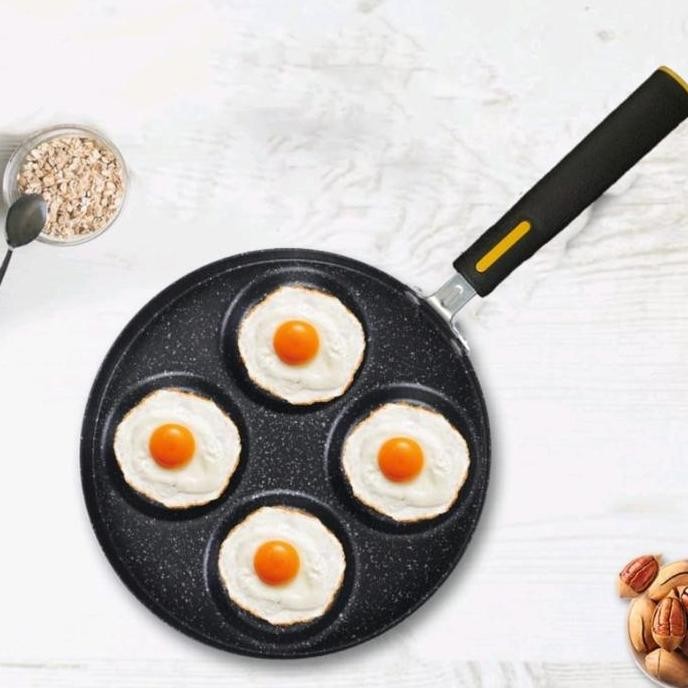 Cetakan Telur 4 Datar / Cetakan Martabak / Panci Wajan 4 Lubang