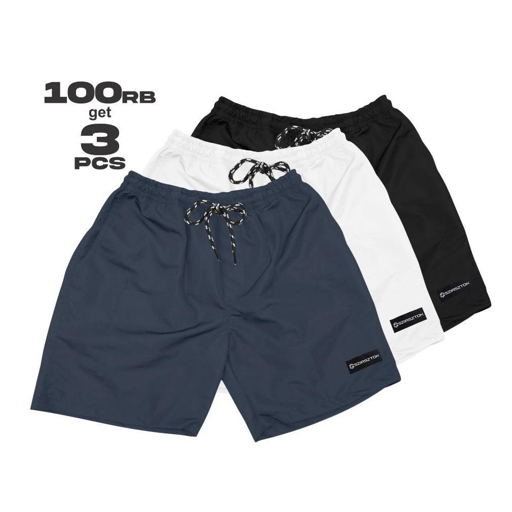 Sziasztok - Celana Pendek Kolor Pria Paket 3 Pcs