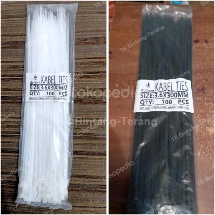 

Diskon! Cable Tie Nylon 3.6 x 300mm - Kabel Tis Panjang 30cm Isi 100pcs