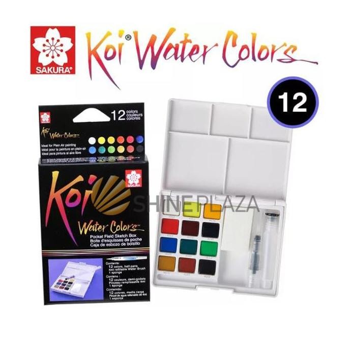 

NEW Sakura Koi Watercolors 12 Pocket Field Sketch Box