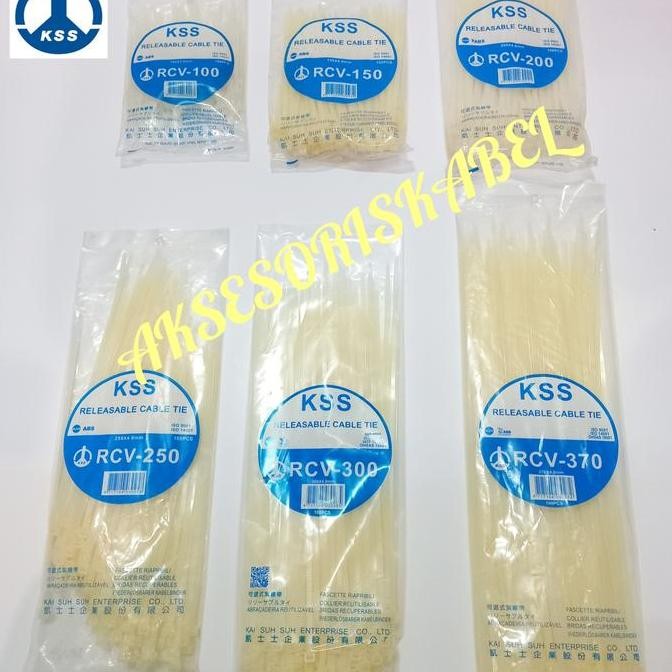 

Diskon! Cable Tie KSS Releasable RCV Series 100/150/200/250/300/370 Bisa Dilepas