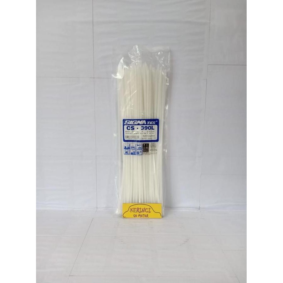 

Diskon! Cable Ties SIGMA CS-390L 39cm x 7.6mm Putih - Cable Tie Jumbo Insulok Putih