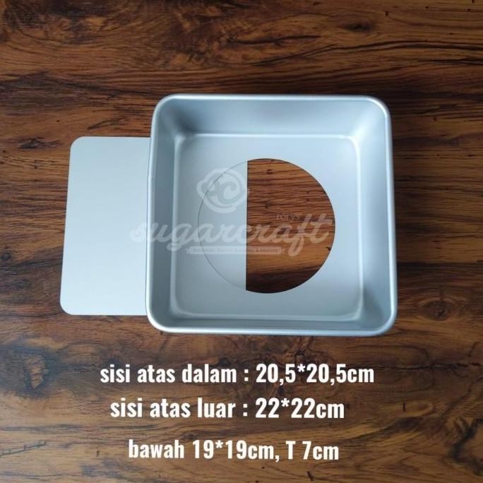 TERBARU - Loyang persegi bongkar pasang 22cm loyang persegi press lepas pasang