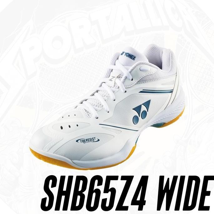 TERBARU - Sepatu Badminton Yonex Power Cushion SHB65Z4 SHB65 Z 4 WIDE SHB65Z4WEX WHITE